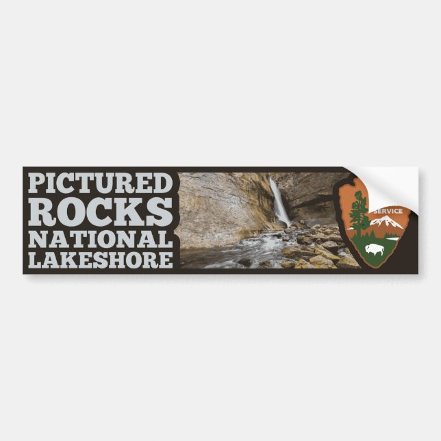 Dargestellter Felsen-Staatsangehöriger Lakeshore Autoaufkleber (Vorne)