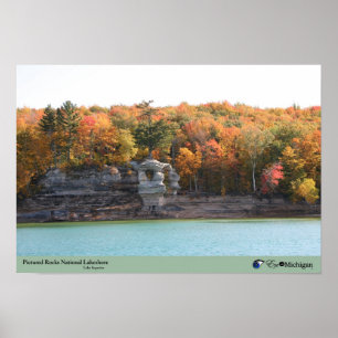 Dargestellter Felsen-Staatsangehöriger Lakeshore Poster
