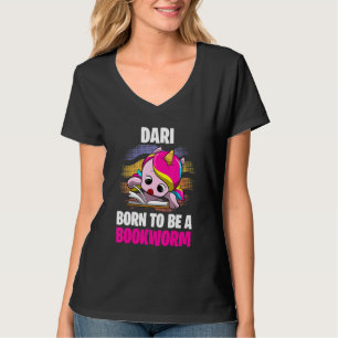 Dari ist Geboren ein Buchwurm Personalisiert T-Shirt