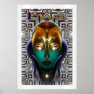 Daria Cyborg-Königin Tech-Archiv-Wandposter Poster