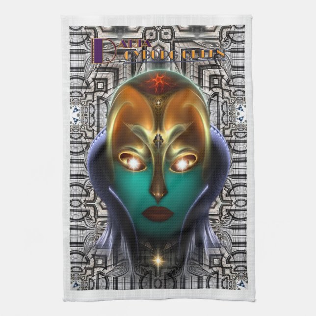 Daria Cyborg Queen Tech Küchentuch (Vertikal)