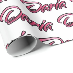 Daria faded pink personalisiertes Geschenkpapier