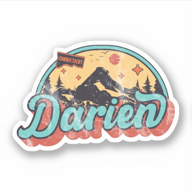 Darien, Connecticut Aufkleber (Vorderseite)