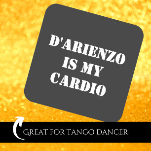 D'Arienzo ist mein Cardio Tanguero Argentinisches  Quadratischer Aufkleber