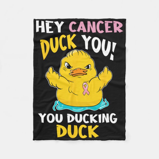 Daring Duckie - Brustkrebs-Krieger Fleecedecke (Vorderseite)