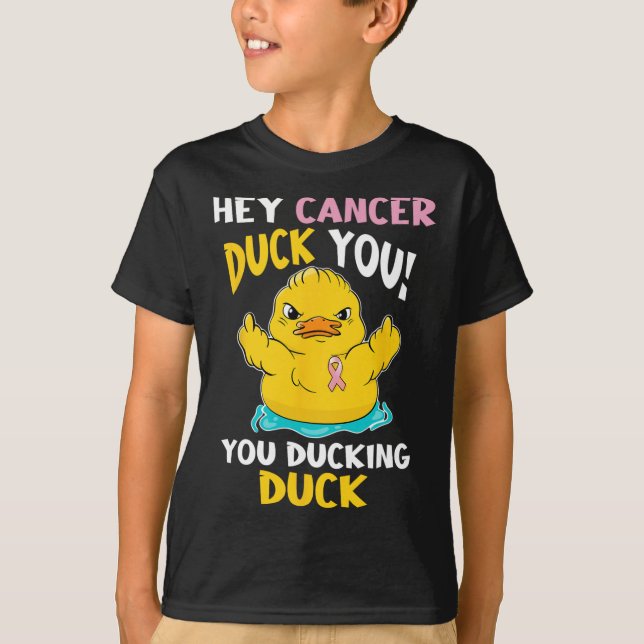 Daring Duckie - Brustkrebs-Krieger T-Shirt (Vorderseite)