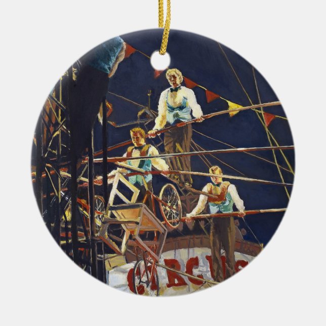 Daring Flying Wallendas Trapeze Circus Act Keramik Ornament (Vorne)