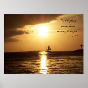 "Daring to Begin" Segelplakat Poster