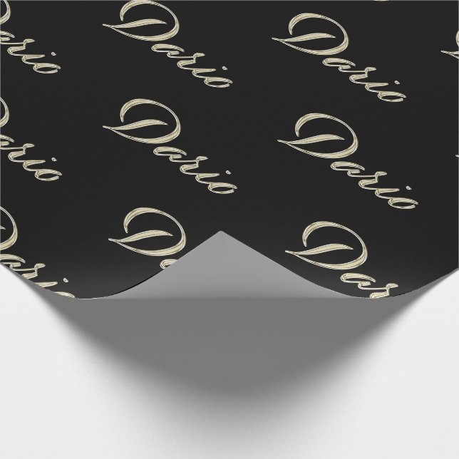 Dario Vorname Name edles Geschenkpapier Papier (Ecke)