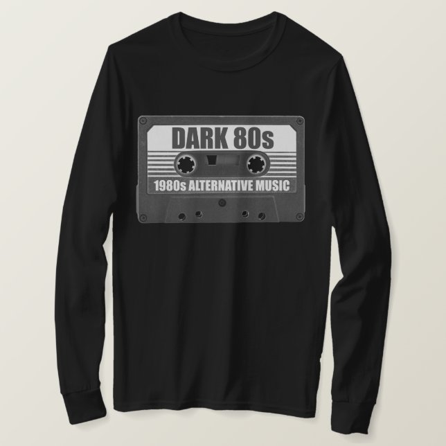 DARK 80er Cassette Tape Long Sleeve T - Shirt (Design vorne)