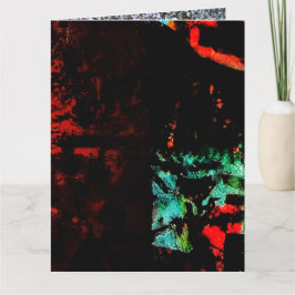 Dark abstract Folded Greeting Card,Orange dark  Karte