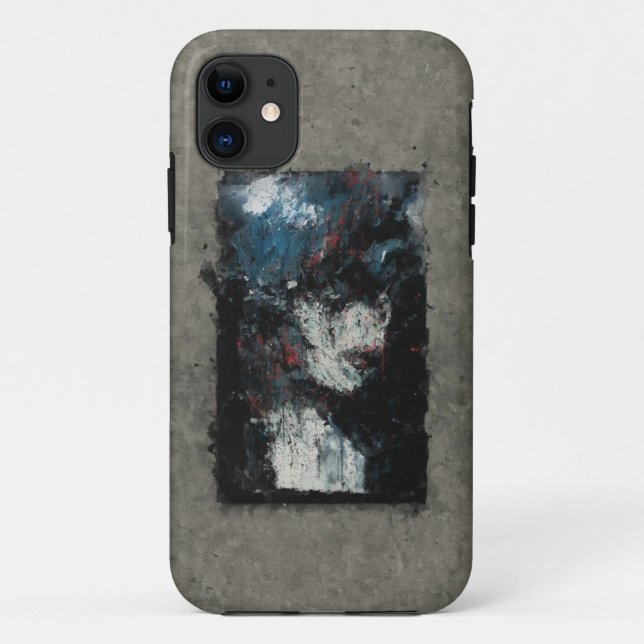 Dark Abstrakt Portrait Mobile Case (Rückseite)