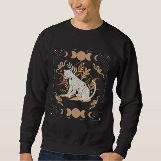 Dark Academia Aesthetic Celestial Boho Tarot Leopa Sweatshirt