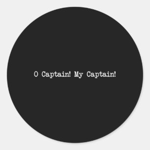 Dark Academia Ästhetik Oh Captain Runder Aufkleber