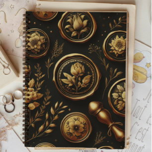 Dark Academia Briefmarke Vintag Gothic Philatelie Planer