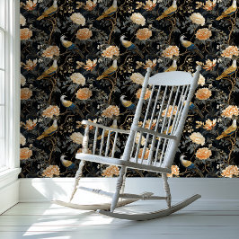 Dark Academia Chinoiserie Style papier peint flora