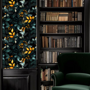 Dark Academia Emerald and Golf Foliage Tapete