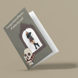 Dark Academia Foto Abschluss Herzlichen Glückwunsc Karte