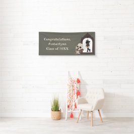 Dark Academia Foto Graduation Party Banner