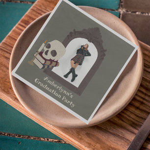 Dark Academia Foto Graduation Party Serviette