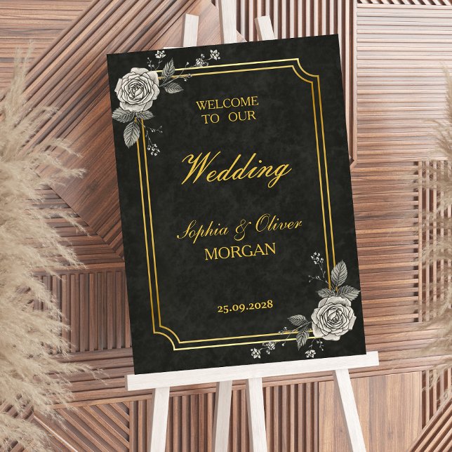 Dark Academia Gothic Elegant Wedding Welcome Sign Poster (Von Creator hochgeladen)