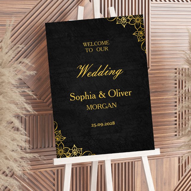 Dark Academia Gothic Elegant Wedding Welcome Sign Poster (Von Creator hochgeladen)