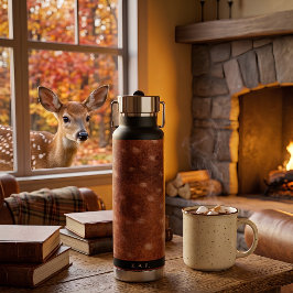 Dark-Academia-Monogramm-Dappled-Rehbraun Trinkflasche