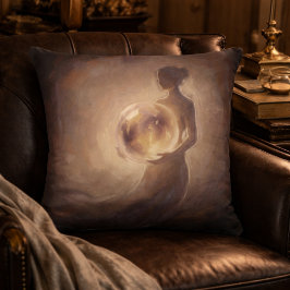 Dark Academia Moody Feminine Art Kissen