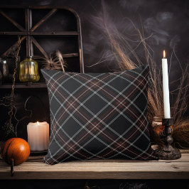 Dark Academia Navy Plaid design Kissen
