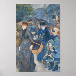 Dark Academia Renoir Blaue Regenschirmmalerei Poster