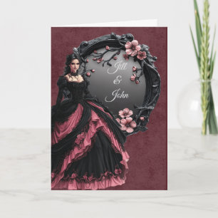 Dark Academia Save the Date Hochzeitskarte Ankündigung