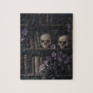 Dark Academia Skulls und Bookcase