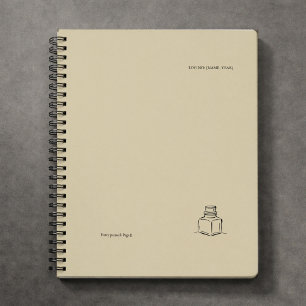 Dark Academia – Tintenfass Kunst Introvertiertes Notizbuch
