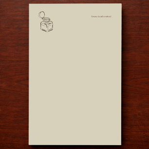 Dark Academia Tintenfass – Minimalistische Vintage Briefpapier