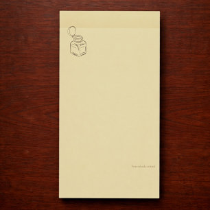 Dark Academia Tintenfass – Minimalistische Vintage Post-it Klebezettel