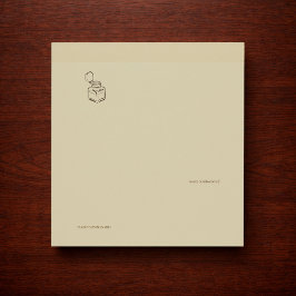 Dark Academia Tintenfass – Minimalistische Vintage Post-it Klebezettel