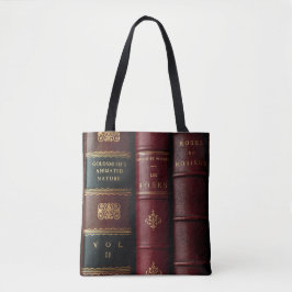 Dark Academia Vintage Antique Leather Book Spines Tasche