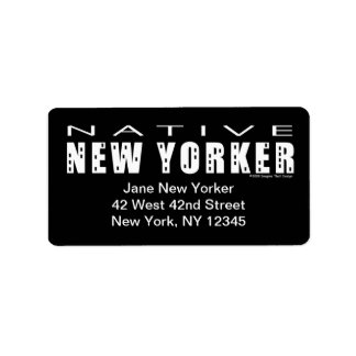 Dark Address Label des Native New Yorker Adressaufkleber