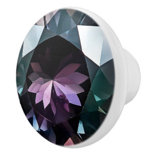 Dark Alexandrite Crystal Pattern Keramikknauf
