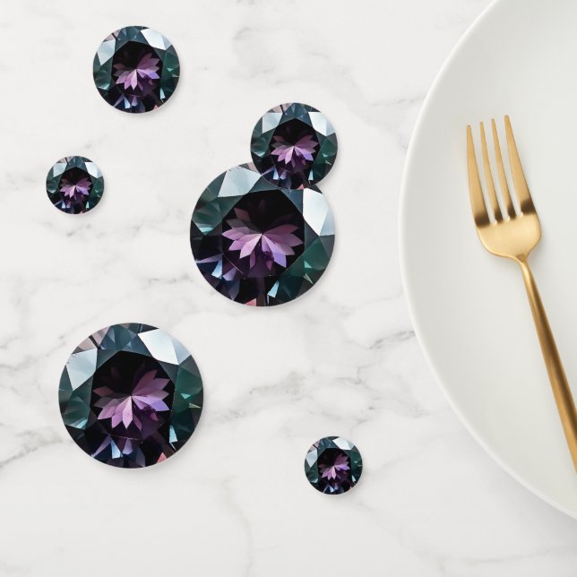 Dark Alexandrite Crystal Pattern Konfetti (Gruppe)