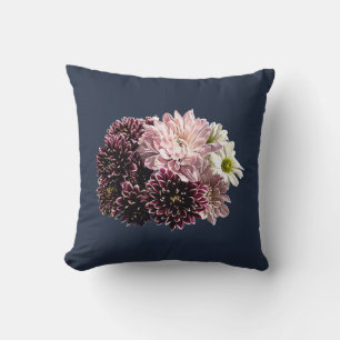 Dark and Light Mums and Daisies Kissen