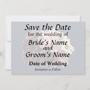 Dark and Light Mums and Daisies Save The Date