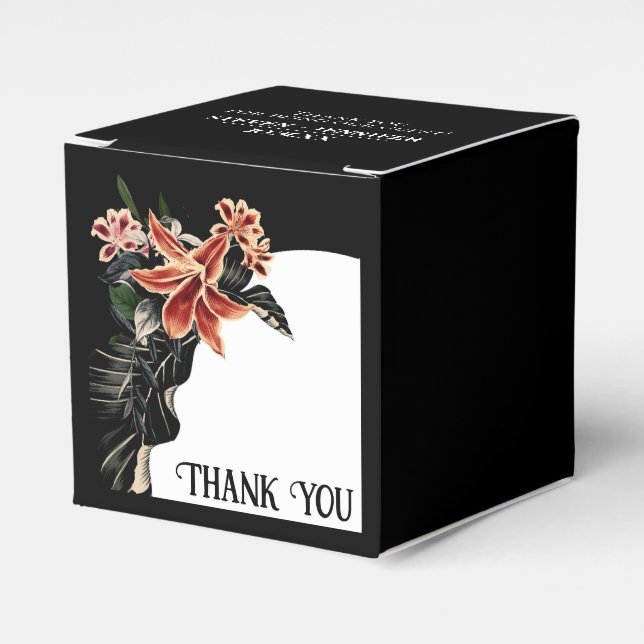 Dark and Moody - Customizable Goth Wedding Geschenkschachtel (Vorderseite)