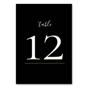 Dark and Moody Ferns Modern Wedding Tischnummern
