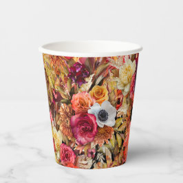 Dark and Moody Floral Gothic Brautparty Pappbecher