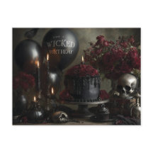 Dark and Moody Gothic Birthday Still Life 