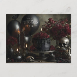 Dark and Moody Gothic Birthday Still Life Postkarte