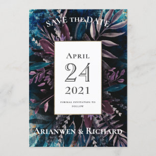 Dark and Moody Wedding Einladung Save the Date