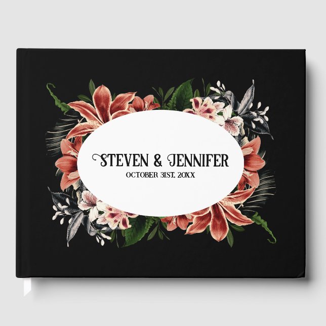 Dark and Moody Wedding Guestbook Gästebuch (Vorderseite)