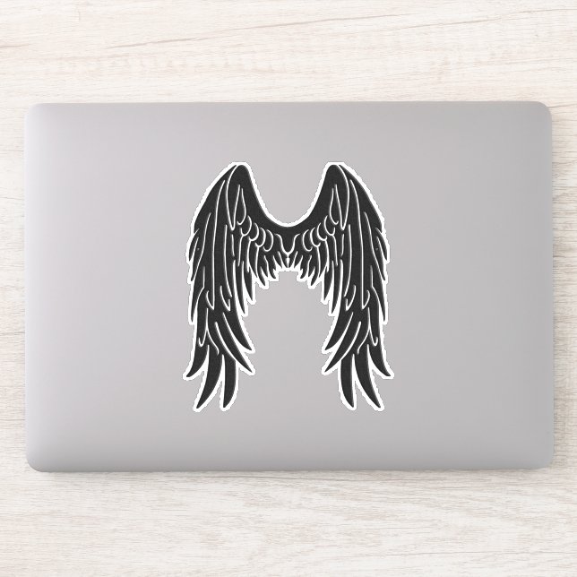 Dark Angel Black Wings Vinyl Cutout Sticker (Computer)